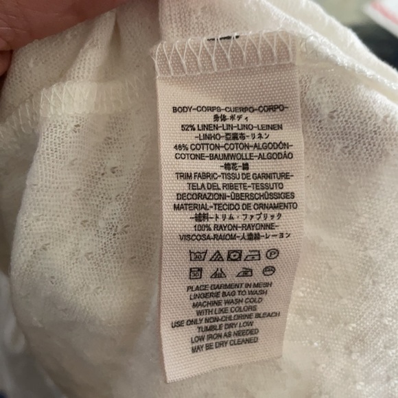 NWT FREE PEOPLE Linen Blend Boho Tunic Top - Picture 8 of 8